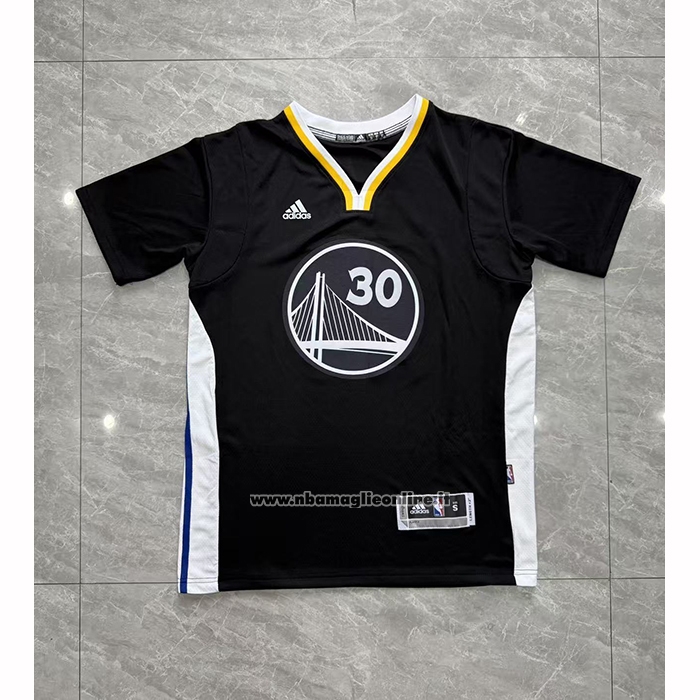 Maglia Manica Corta Golden State Warriors Stephen Curry No 30 Nero